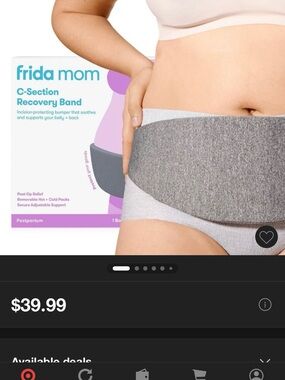 Frida Mom Gray C-Section Recovery Band - Postpartum Support